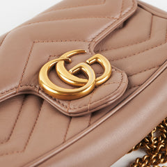 Gucci GG Supermini Marmont Matelasse Dusty Pink Gucci GG Supermini Marmont Matelasse Dusty Pink