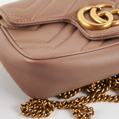 Gucci GG Supermini Marmont Matelasse Dusty Pink Gucci GG Supermini Marmont Matelasse Dusty Pink