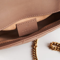 Gucci GG Supermini Marmont Matelasse Dusty Pink Gucci GG Supermini Marmont Matelasse Dusty Pink