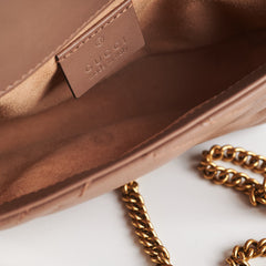 Gucci GG Supermini Marmont Matelasse Dusty Pink Gucci GG Supermini Marmont Matelasse Dusty Pink