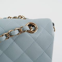 Chanel Classic Flap Medium/Large Light Blue Caviar 22P (Microchipped) Chanel Classic Flap Medium/Large Light Blue Caviar 22P (Microchipped)