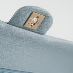 Chanel Classic Flap Medium/Large Light Blue Caviar 22P (Microchipped) Chanel Classic Flap Medium/Large Light Blue Caviar 22P (Microchipped)