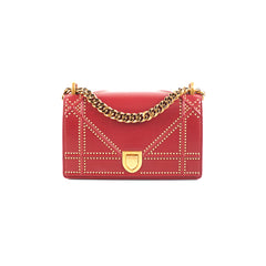 Christian Dior Diorama Burgundy Studded Crossbody Bag Christian Dior Diorama Burgundy Studded Crossbody Bag