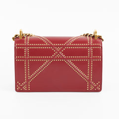 Christian Dior Diorama Burgundy Studded Crossbody Bag Christian Dior Diorama Burgundy Studded Crossbody Bag