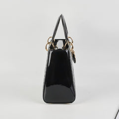 Dior Medium Lady Dior Patent Black Dior Medium Lady Dior Patent Black