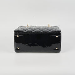 Dior Medium Lady Dior Patent Black Dior Medium Lady Dior Patent Black