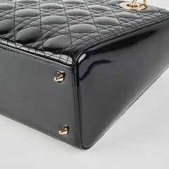 Dior Medium Lady Dior Patent Black Dior Medium Lady Dior Patent Black