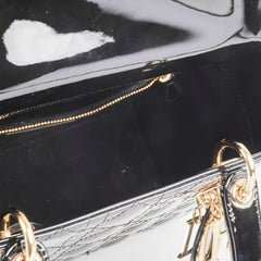 Dior Medium Lady Dior Patent Black Dior Medium Lady Dior Patent Black