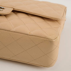 Chanel Medium/Large Double Classic Flap Beige Chanel Medium/Large Double Classic Flap Beige