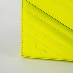 Saint Laurent Wallet On Chain Neon Yellow
