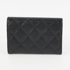 Chanel Caviar Flap Card Holder Black Chanel Caviar Flap Card Holder Black