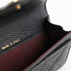 Chanel Caviar Flap Card Holder Black Chanel Caviar Flap Card Holder Black