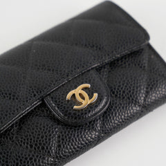 Chanel Caviar Flap Card Holder Black Chanel Caviar Flap Card Holder Black