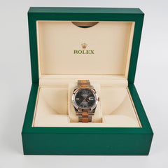 Rolex Datejust 41MM Two Tones Rose Gold Grey Dial Rolex Datejust 41MM Two Tones Rose Gold Grey Dial