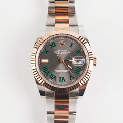 Rolex Datejust 41MM Two Tones Rose Gold Grey Dial