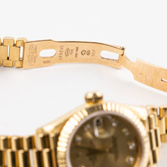 Rolex Datejust Gold 26mm Solid Yellow Gold Diamonds Watch