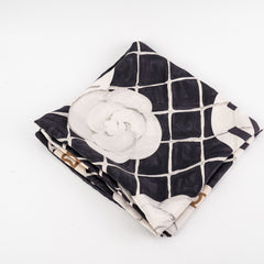 Chanel Silk Scarf Black/White Chanel Silk Scarf Black/White