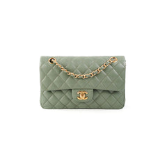 ITEM 30 - Chanel Classic Small Double Flap Iridescent Green 18C ITEM 30 - Chanel Classic Small Double Flap Iridescent Green 18C
