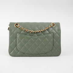 ITEM 30 - Chanel Classic Small Double Flap Iridescent Green 18C ITEM 30 - Chanel Classic Small Double Flap Iridescent Green 18C