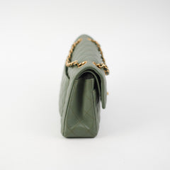 ITEM 30 - Chanel Classic Small Double Flap Iridescent Green 18C ITEM 30 - Chanel Classic Small Double Flap Iridescent Green 18C