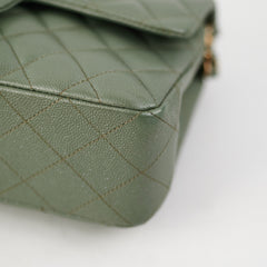 ITEM 30 - Chanel Classic Small Double Flap Iridescent Green 18C ITEM 30 - Chanel Classic Small Double Flap Iridescent Green 18C