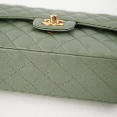 ITEM 30 - Chanel Classic Small Double Flap Iridescent Green 18C ITEM 30 - Chanel Classic Small Double Flap Iridescent Green 18C