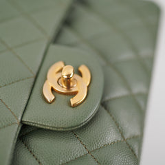 ITEM 30 - Chanel Classic Small Double Flap Iridescent Green 18C ITEM 30 - Chanel Classic Small Double Flap Iridescent Green 18C