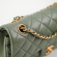 ITEM 30 - Chanel Classic Small Double Flap Iridescent Green 18C ITEM 30 - Chanel Classic Small Double Flap Iridescent Green 18C