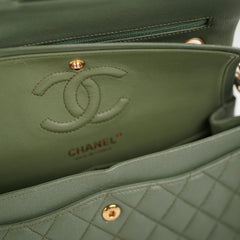 ITEM 30 - Chanel Classic Small Double Flap Iridescent Green 18C ITEM 30 - Chanel Classic Small Double Flap Iridescent Green 18C