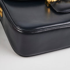 Celine Vintage Navy Box Bag Celine Vintage Navy Box Bag