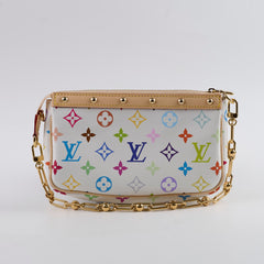 Louis Vuitton Takashi Murakami Pochette Accessories Multicolor white 2025 Apr Louis Vuitton Takashi Murakami Pochette Accessories Multicolor white 2025 Apr