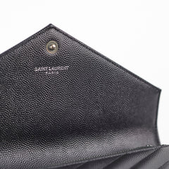 Saint Laurent Cassandre Envelope Wallet On Chain WOC Black Saint Laurent Cassandre Envelope Wallet On Chain WOC Black