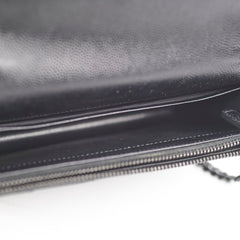 Saint Laurent Cassandre Envelope Wallet On Chain WOC Black Saint Laurent Cassandre Envelope Wallet On Chain WOC Black