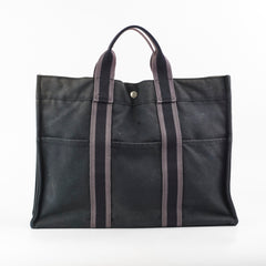 Hermes Herline Tote Canvas Black Hermes Herline Tote Canvas Black