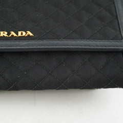 Prada Quilted Nylon Wallet On Chain WOC Black Prada Quilted Nylon Wallet On Chain WOC Black