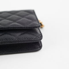 Chanel Wallet On Chain WOC Black Caviar GHW - Series 28 Chanel Wallet On Chain WOC Black Caviar GHW - Series 28