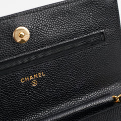 Chanel Wallet On Chain WOC Black Caviar GHW - Series 28 Chanel Wallet On Chain WOC Black Caviar GHW - Series 28