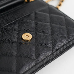 Chanel Wallet On Chain WOC Black Caviar GHW - Series 28 Chanel Wallet On Chain WOC Black Caviar GHW - Series 28
