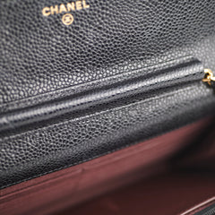 Chanel Wallet On Chain WOC Black Caviar GHW - Series 28 Chanel Wallet On Chain WOC Black Caviar GHW - Series 28