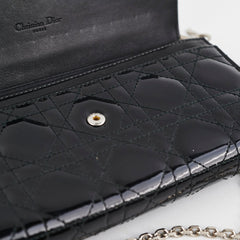 Dior Wallet on Chain WOC Black Dior Wallet on Chain WOC Black
