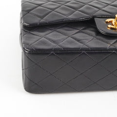 Chanel Vintage Medium/Large Double Classic Flap Black Chanel Vintage Medium/Large Double Classic Flap Black