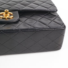 Chanel Vintage Medium/Large Double Classic Flap Black Chanel Vintage Medium/Large Double Classic Flap Black