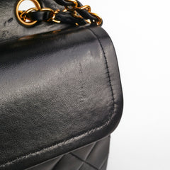 Chanel Vintage Medium/Large Double Classic Flap Black Chanel Vintage Medium/Large Double Classic Flap Black