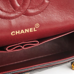 Chanel Vintage Medium/Large Double Classic Flap Black Chanel Vintage Medium/Large Double Classic Flap Black