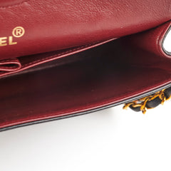 Chanel Vintage Medium/Large Double Classic Flap Black Chanel Vintage Medium/Large Double Classic Flap Black