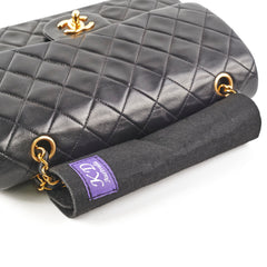 Chanel Vintage Medium/Large Double Classic Flap Black Chanel Vintage Medium/Large Double Classic Flap Black