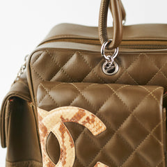 Chanel Cambon Lambskin Reporter Bag Khaki Chanel Cambon Lambskin Reporter Bag Khaki