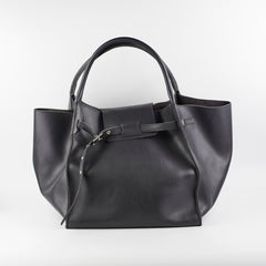 Celine Big Bag Leather Tote Calfskin Dark Grey Celine Big Bag Leather Tote Calfskin Dark Grey