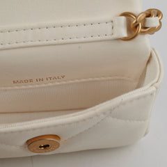 Chanel 19 Coin Purse with Chain White Goatskin Chanel 19 Coin Purse with Chain White Goatskin