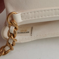 Chanel 19 Coin Purse with Chain White Goatskin Chanel 19 Coin Purse with Chain White Goatskin